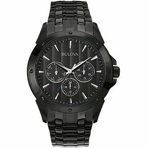 Bulova Classic Multi-Function Men's Watch - Black with Blue and Silver A…